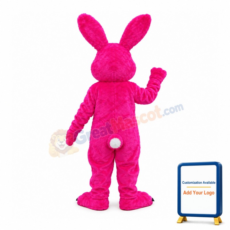 Pink & White Rabiit Mascot Costume