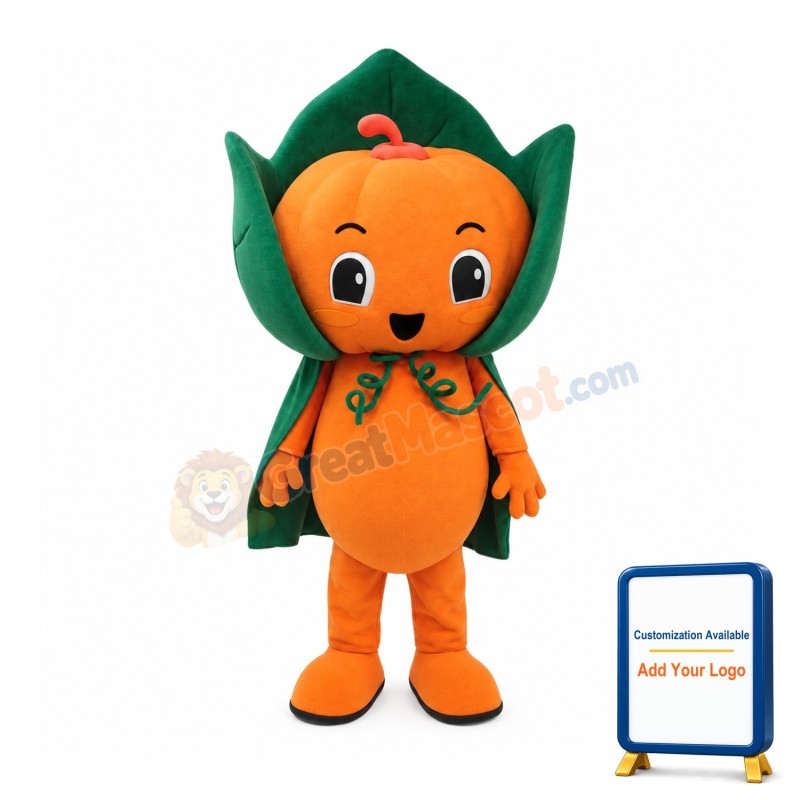 Friendly Pumpkin Boy Mascot Costume
