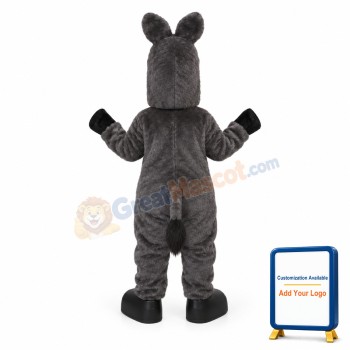 Happy Realistic Donkey Mascot Costume