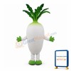 Happy Lightweight Radish Mascot Costume