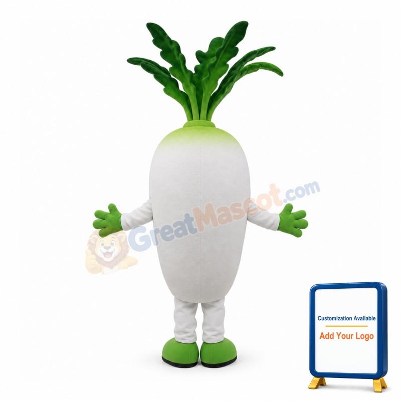Happy Lightweight Radish Mascot Costume