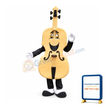 Friendly Lightweight Cello Mascot Costume
