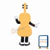 Friendly Lightweight Cello Mascot Costume