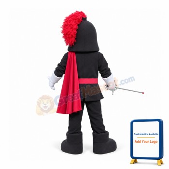 Black & Red Lightweight Warrior Mascot Costume