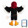 Red & Black Eagle Mascot Costume