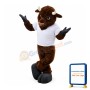 Friendly Power Buffalo Mascot Costume