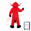 Friendly Red Bull Mascot Costume