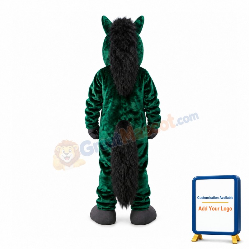 Friendly Lightweight Green Horse Mascot Costume