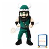 Green Suit Viking Mascot Costume