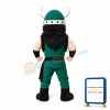 Green Suit Viking Mascot Costume