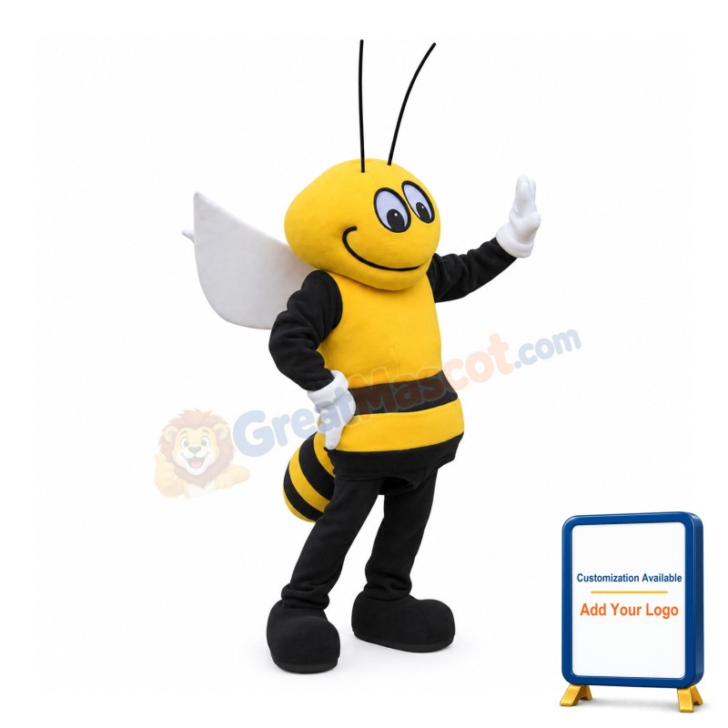 Friendly Realistic Bee Mascot Costume