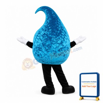 Friendly Water Drop Mascot Costume