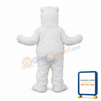 Friendly Realistic Lightweight Polar Bear Mascot Costume