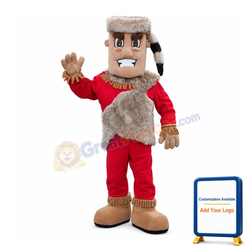 Friendly Realistic Indian Mascot Costume