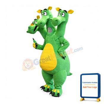 Three-headed Dragon Mascot Costume