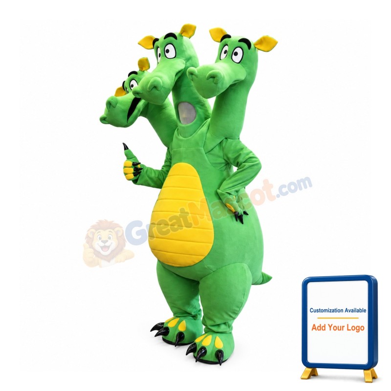 Three-headed Dragon Mascot Costume