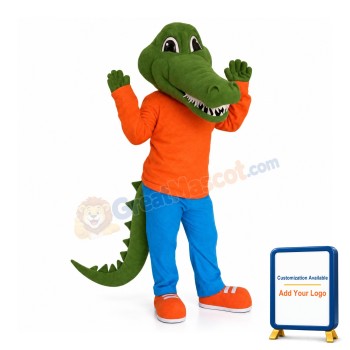 Friendly Realistic Crocodile Mascot Costume