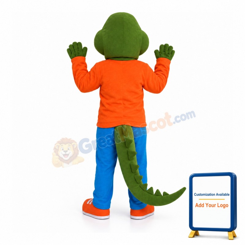 Friendly Realistic Crocodile Mascot Costume