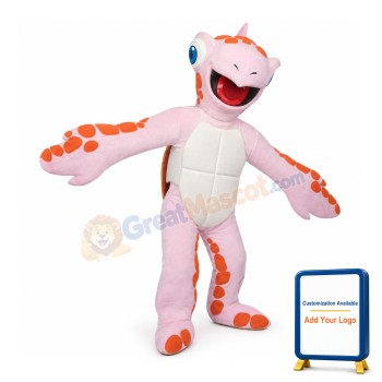 Pink Sea Turtle Mascot Costume