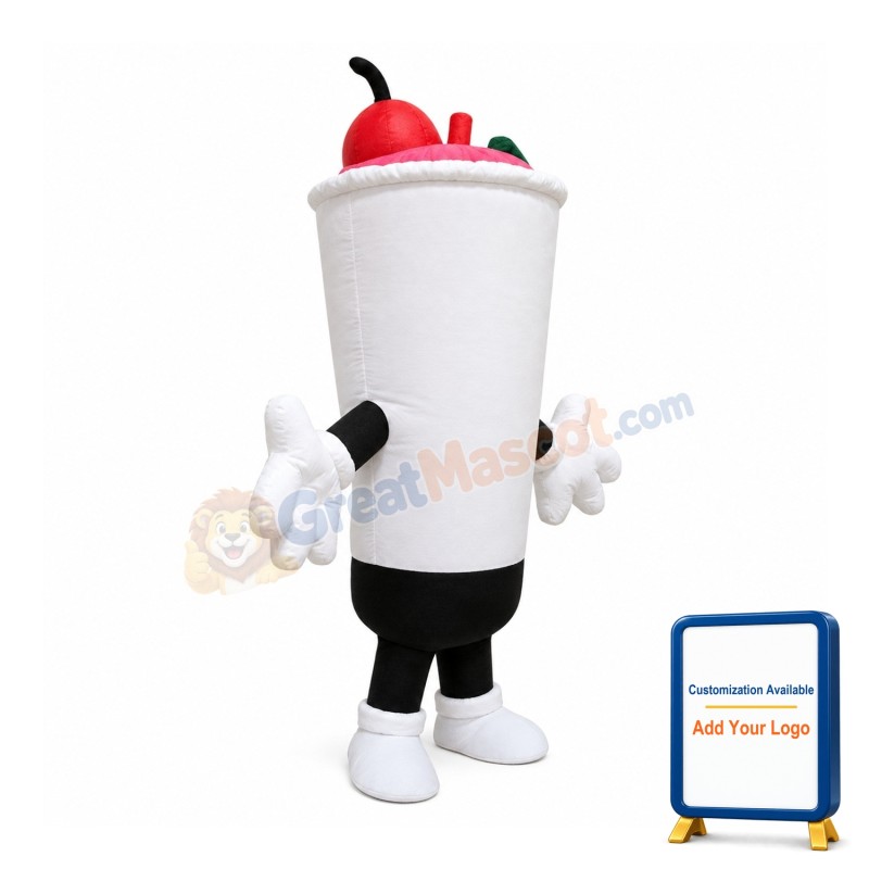 Cherry Limeade Drink Mascot Costume