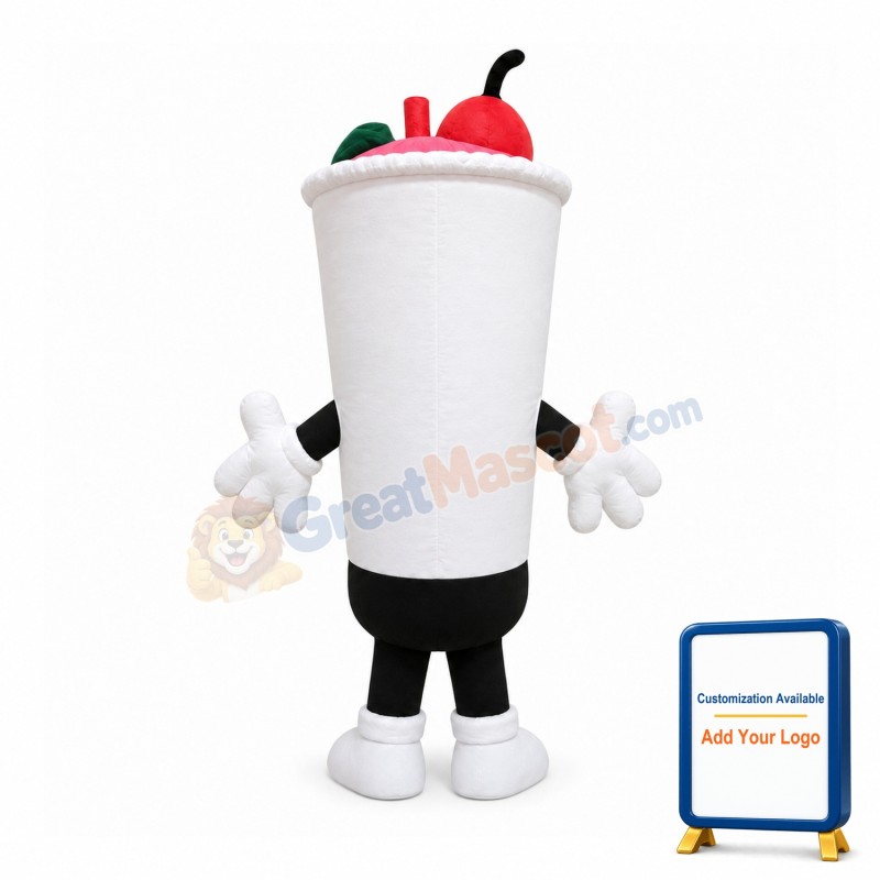Cherry Limeade Drink Mascot Costume