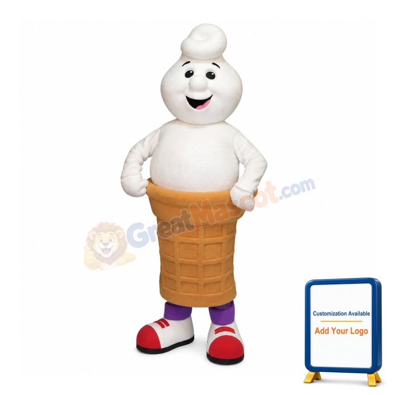Friendly Lightweight Ice Cream Mascot Costume