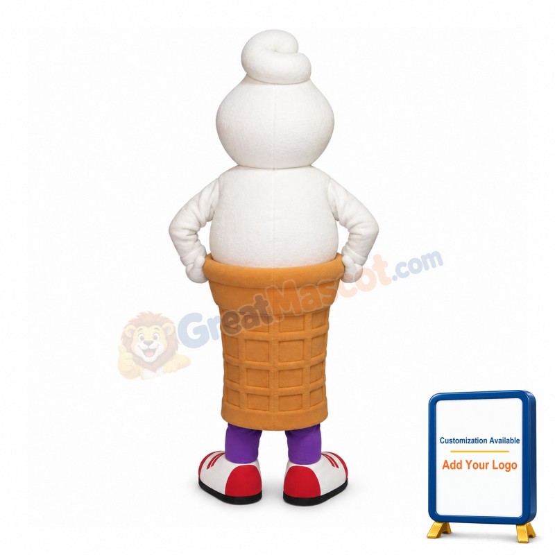 Friendly Lightweight Ice Cream Mascot Costume