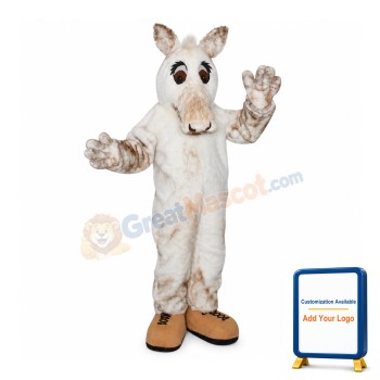 Lightweight White Horse Mascot Costume