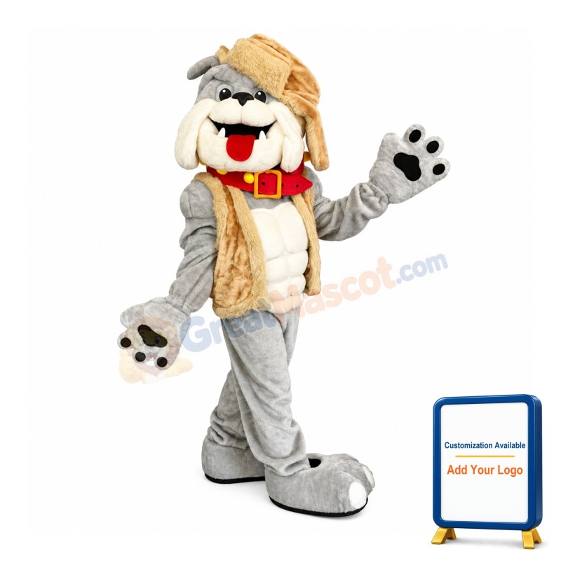 Friendly Lightweight Bulldog Mascot Costume