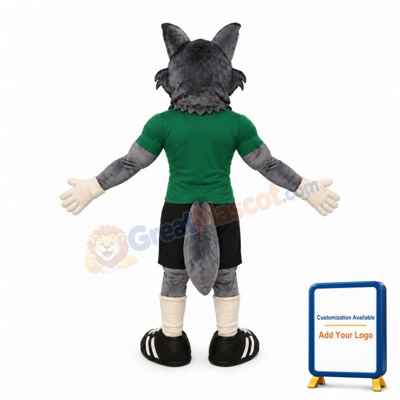 Power Sport Realistic Wolf Mascot Costume