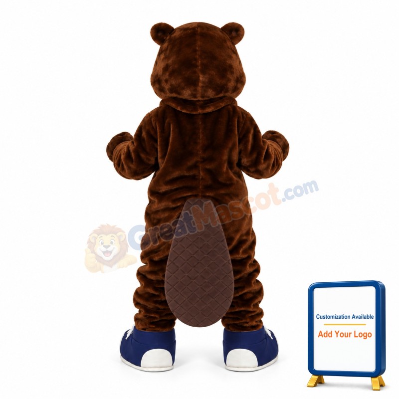 Realistic Beaver Mascot Costume