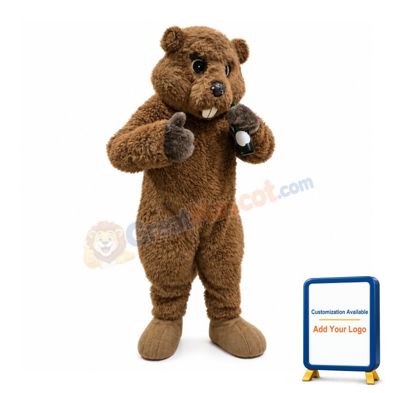 Realistic Lightweight Beaver Mascot Costume