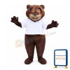 Happy Realistic Beaver Mascot Costume