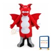 Friendly Realistic Red Dragon Mascot Costume