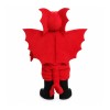 Friendly Realistic Red Dragon Mascot Costume