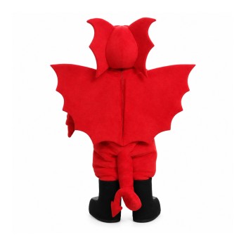 Friendly Realistic Red Dragon Mascot Costume