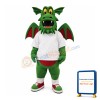 Friendly Realistic Green Dragon Mascot Costume