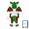 Friendly Realistic Green Dragon Mascot Costume