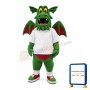 Friendly Realistic Green Dragon Mascot Costume