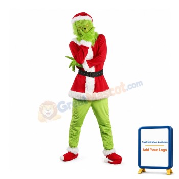 Christmas Realistic Grinch Mascot Costume