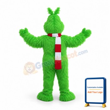 Friendly Realistic Grinch Mascot Costume