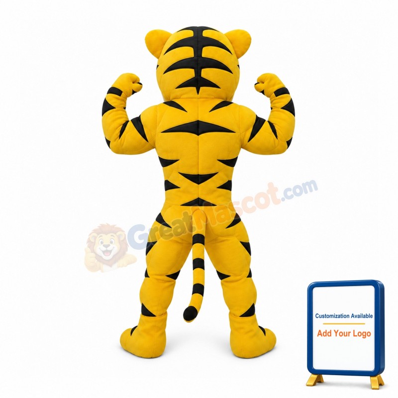 Power Muscular Tiger Mascot Costume