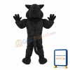 Fierce Black Wildcat Mascot Costume