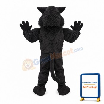 Fierce Black Wildcat Mascot Costume