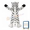 Realistic White Tiger Mascot Costume