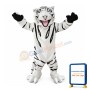 Realistic White Tiger Mascot Costume