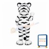 Friendly White Tiger Mascot Costume