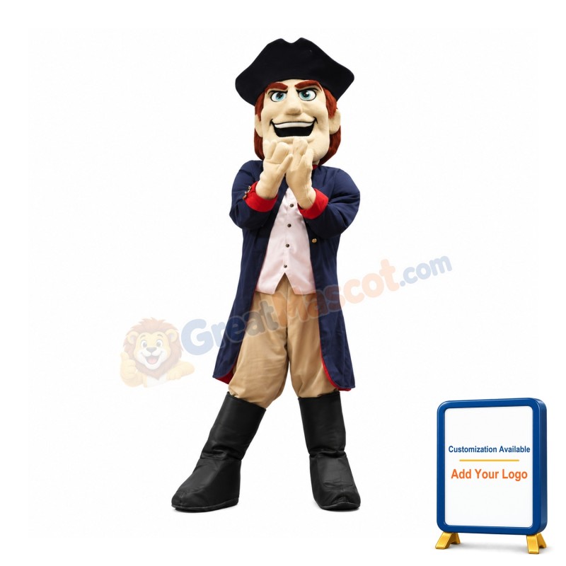 Happy Lightweight Patriot Mascot Costume