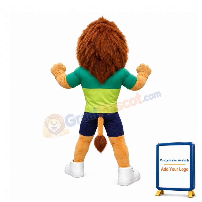 Friendly Power Lion Mascot Costume