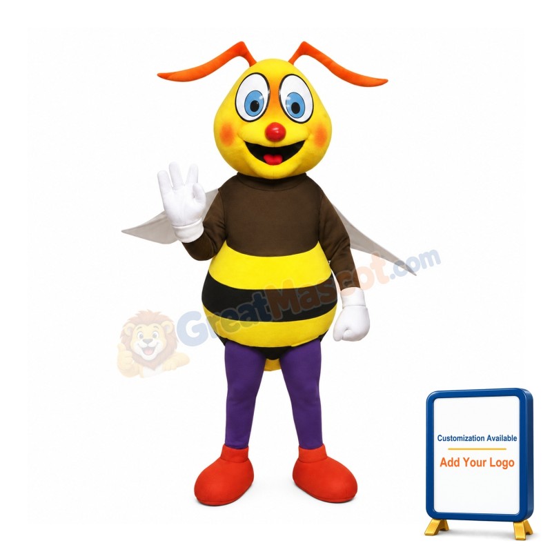 Friendly Realistic Lightweight Bee Mascot Costume